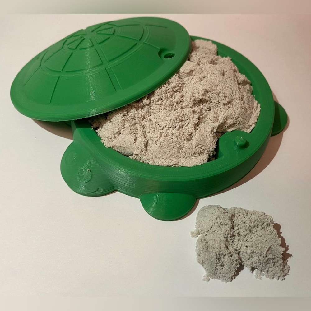 Sensory Turtle Sandbox | Nostalgic Desk Toy | Kinetic Sand